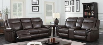 Chenai Motion Sofa CM6297 in Brown Breathable Leatherette w/Opt [FAS-CM6297-Chenai]