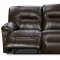 Brown Bonded Leather Modern Double Reclining Sofa & Loveseat Set