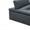 Kobe Sectional Sofa in Blue Gray Premium Leather by J&M