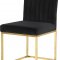 Giselle Dining Chair 778 Set of 2 Black Velvet Fabric - Meridian