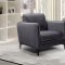 Poppy Sofa 690 in Grey Velvet Fabric by Meridian w/Options