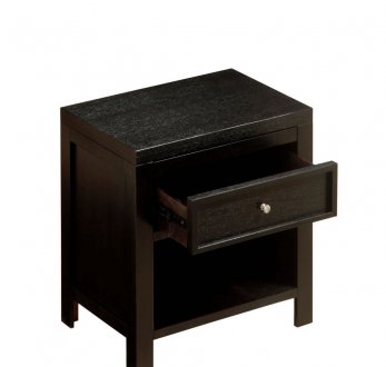 Contemporary One Drawer Nightstand With Storage Shelf