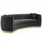 Resolute Sofa in Black Velvet Fabric by Modway