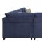 Kendrik Sectional Sofa 501545 in Blue Fabric by Coaster