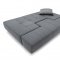 Long Horn Sofa Bed in Dark Grey Fabric by Innovation