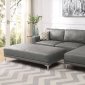 F6429 Sectional Sofa in Antique Gray Leatherette by Poundex