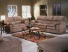 2 Piece Stylish Sofa & Loveseat Set in Tan Micro Suede