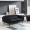 Shania Sofa 509921 in Black Leatherette by Coaster w/Options