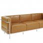 Charles Grande Sofa in Tan Leather by Modway w/Options