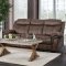 Celia Reclining Sofa & Loveseat Set CM6583 in Brown Leatherette