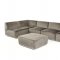 Hawthorn Sectional Sofa w/ Ottoman 2388 in Gray Fabric by VIG