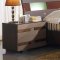 Cappuccino Finish Modern Bedroom w/Block Shape Legs Bed