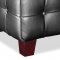 Black Full Leather Contemporary Living Room Sofa w/Options