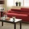 F7260 Sofa & Loveseat Set in Carmine Fabric by Poundex