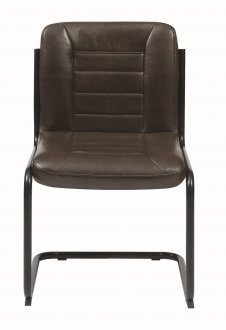 Chambler 122133 Set 4 of Dining Chairs in Brown Leatherette