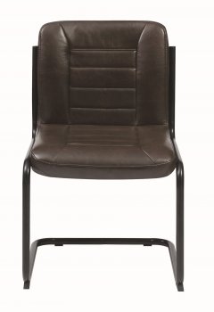 Chambler 122133 Set 4 of Dining Chairs in Brown Leatherette [CRDC-122133]