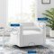 Booth Swivel Accent Chair in White Velvet by Modway