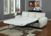 White Bonded Leather Modern Sofa w/Full Size Sleeper