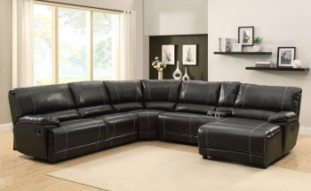 Cale Motion Sectional Sofa 9608 in Black by Homelegance [HESS-9608 Cale]