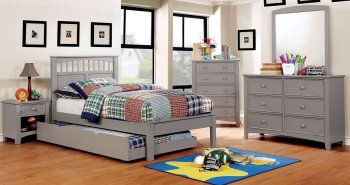 Carus 4Pc Youth Bedroom Set CM7904GY in Gray w/Options [FAKB-CM7904GY-Carus]