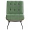 Aloma Accent Chair Set of 2 907502 in Green Velvet by Coaster