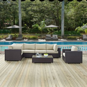 Convene Outdoor Patio Sectional Set 7Pc EEI-2157 by Modway [MWOUT-EEI-2157-Convene]