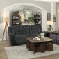 Nutmeg Recliner Sofa 9901CC in Charcoal by Homelegance w/Options