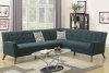 F6884 Sectional Sofa in Slate Velveteen Fabric by Boss