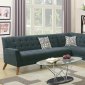 F6884 Sectional Sofa in Slate Velveteen Fabric by Boss