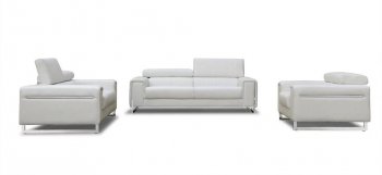 Vegas White Leather Loveseat by J&M Furniture [JMS-Vegas-White]