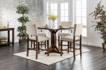 Glenbrook CM3018 Counter Height Dining Room 5Pc Set Brown Cherry [FADS-CM3018PT-Glenbrook]