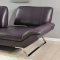 Roxi Sofa in Eggplant Full Leather by At Home USA w/Options