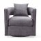 Kennedy Sofa TOV-L6144 in Grey Velvet Fabric by TOV Furniture