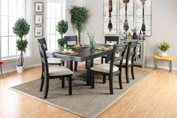 Thomaston I CM3543T Dining Table in Brushed Black w/Options [FADS-CM3543T-Thomaston I]