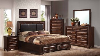 B2750G Bedroom in Cherry w/2 Drawer Bed & Options [EGBS-B2750G-SD-2DR]