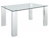 Staunch Dining Table Glass Top & Stainless Steel Legs by Modway