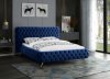 Delano Bed in Navy Velvet Fabric by Meridian w/Options