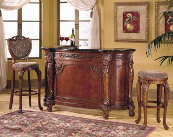 Cherry Finish Traditional Bar Counter w/Granite Top [HEBF-908]