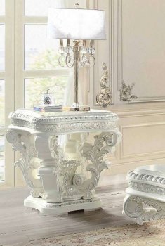 Vanaheim End Table LV00801 in Antique White by Acme [AMCT-LV00801 Vanaheim]