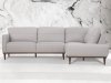 Tampa Sectional Sofa 54970 54990 Pearl Gray Leather by Mi Piace