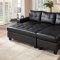 2510 Sectional Sofa Set in Black Bonded Leather Match PU