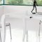 White Finish Modern Extendable Dining Table w/Optional Chairs