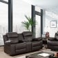 Pondera Motion Sofa CM6568 in Brown Breathable Leatherette