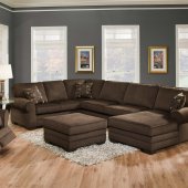 50610 Tenner Sectional Sofa in Deluxe Beluga Fabric by Acme