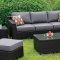 Helina Outdoor Patio Sofa CM-OS1827 8Pc Set in Gray Fabric