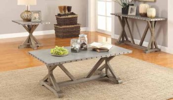 703748 Coffee Table 3Pc Set in Driftwood by Coaster w/Options [CRCT-703748]