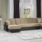 Luna Fulya L. Brown U-Shape Sectional Sofa w/Chaise by Bellona