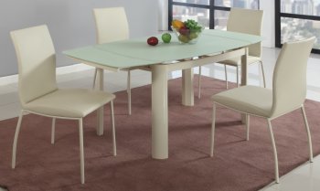 Anna Dining Table in Beige by Chintaly w/Optional Chairs [CYDS-Anna]