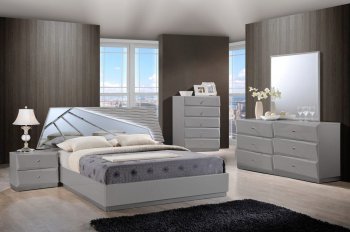 Barcelona Bedroom Set in Grey by Global [GFBS-Barcelona]