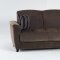 Aspen Yuky Brown Sofa Bed in Fabric by Sunset w/Options